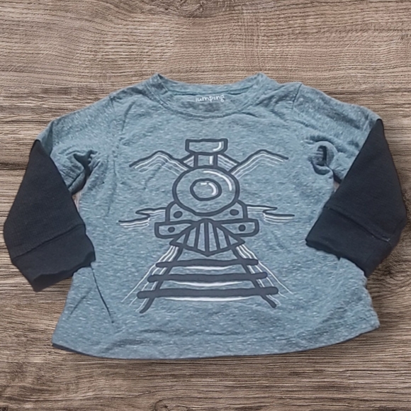 BABY BOY'S JUMPING BEANS TRAIN LONGSLEEVE SHIRT - Picture 1 of 6
